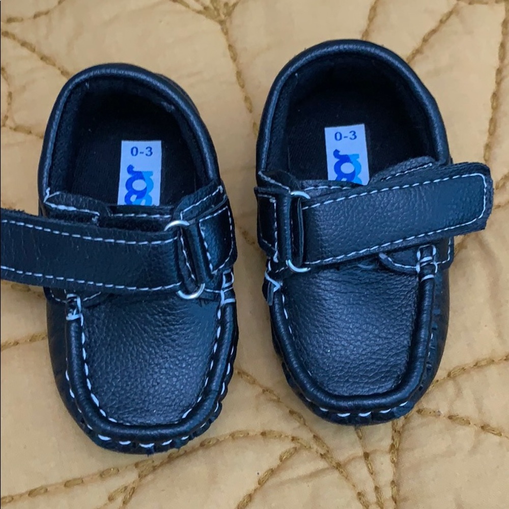 Baby black moccasins shoes
